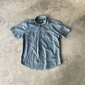 Howler Bros Button Up Short Sleeve Blue M  Shirt Brothers